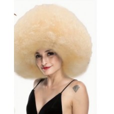 Afro pruik XXL lichtblond UITVERKOCHT!